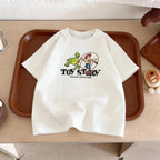 Summer Clothing Printed Cartoon Car Boys Tshirts Tops Short-sleeved Children's Wear Round Collar T-shirt Kids Costume T Shirts