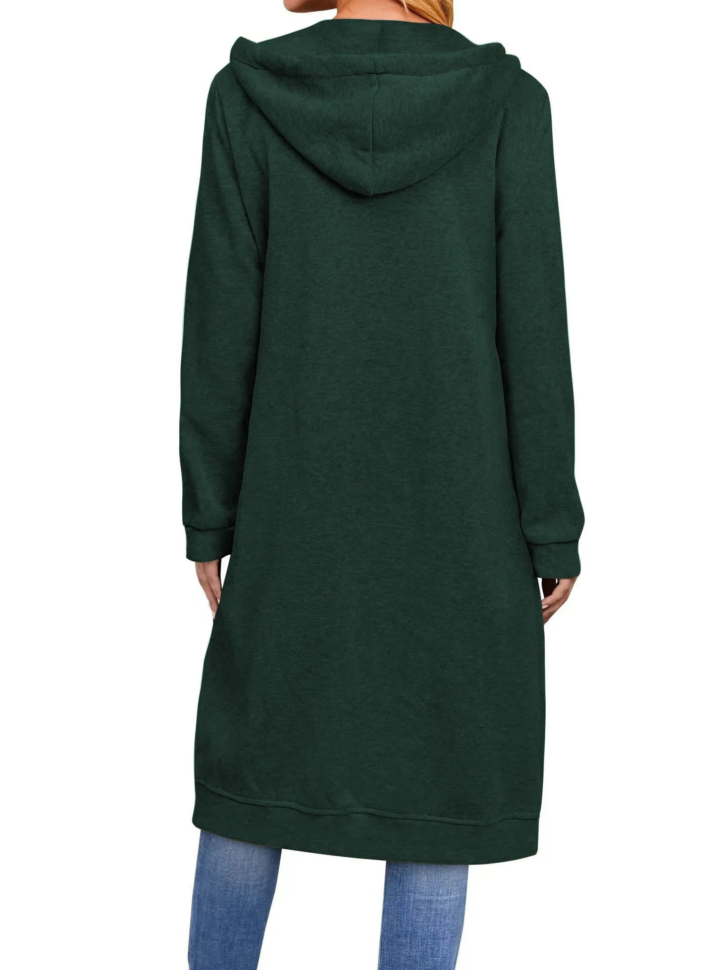 Plus Size Hoodies for Women Casual Full Zip Hoodies Comfortable Women's Long Hoodies Fashionable Sweatshirts With Pockets