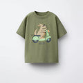 1-7Years Old Boys Girls Fashion T-shirt Summer Clothes Short-sleeved Tops Toddler Cartoon Printed Tees Loose Casual Sports Tees