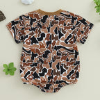 0-18M Newborn Infant Baby Boy Summer Romper Outfit Camouflage Short Sleeve Bodysuit Jumpsuit Clothes