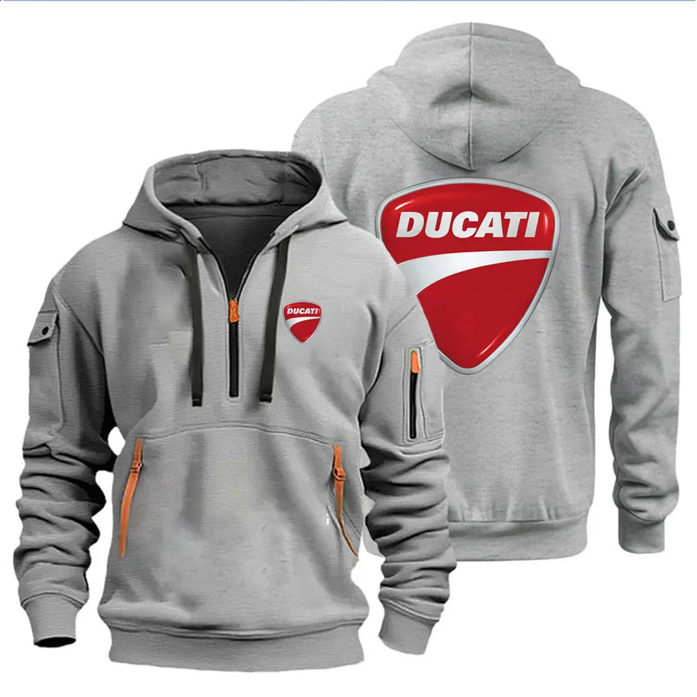 Ducati men's hooded sweatshirt spring autumn outdoor sportswear fashionable casual motorcycle enthusiasts loose men's clothing