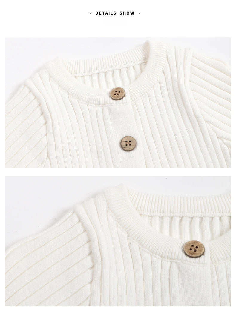 2025 New Infant Baby Girls Boys Knitted Jumpsuit Toddler Baby Girl Boys Long Sleeved Knitting Romper Children Clothes