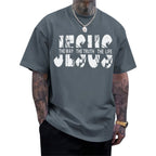 Christian Jesus Faith Shirts for Men God Religious Cross Bible Verse Inspirational Oversized Graphic Tees Tops Graphic T-Shirts