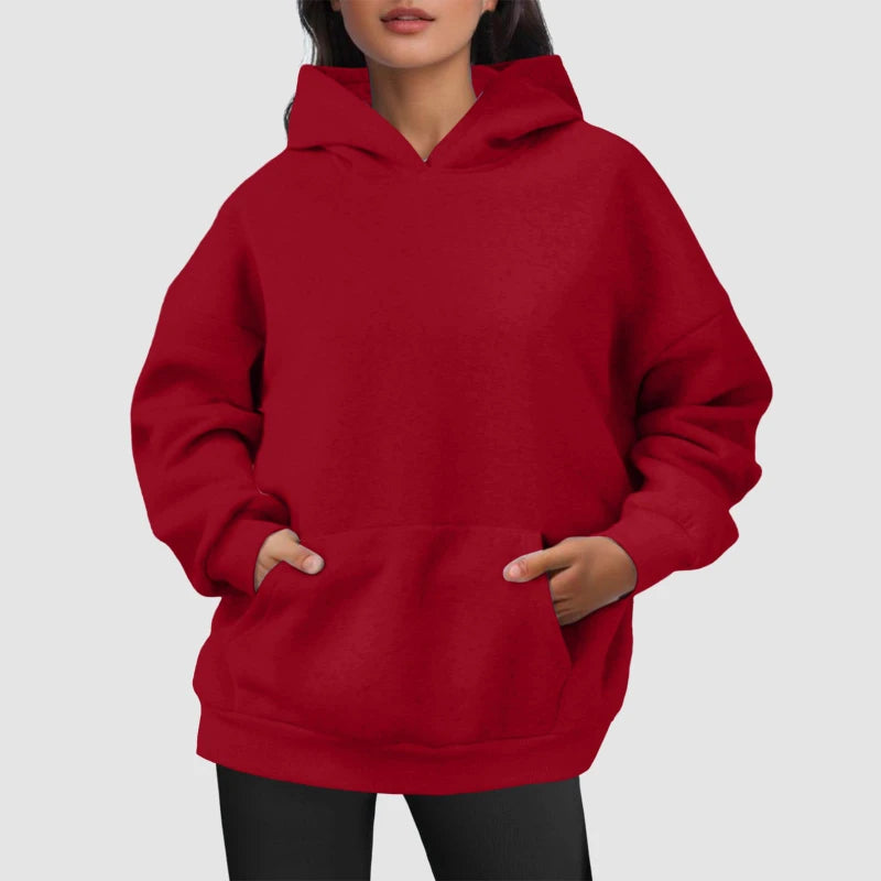 Plus Size Hoodies for Women Women's Oversized Hoodie Loose Fit Soft Fleece Pullover Hooded Sweatshirt with Pockets for Girls