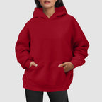 Plus Size Hoodies for Women Women's Oversized Hoodie Loose Fit Soft Fleece Pullover Hooded Sweatshirt with Pockets for Girls