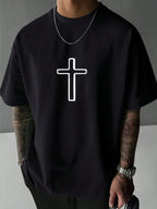 Men's Graphic T-Shirt Jesus Cross Faith Daily Wear 100% Cotton Unisex Gift Idea For Him Her Religious Apparel Spiritual Clothing