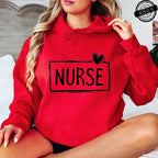 Nurse Print Women Hoodies, Casual Nurse Life Graphic Sweatshirts Tops, Nursing Student Gift, Soft Long Sleeve Hoodies for Ladies