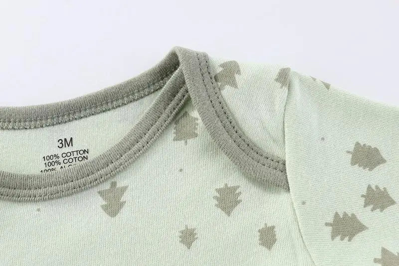 4Pieces Newborn Baby Boy Clothes Cartoon Cotton Romper Summer Short Sleeve Baby Girl Clothes 0-12M Print Bodysuit Bebes