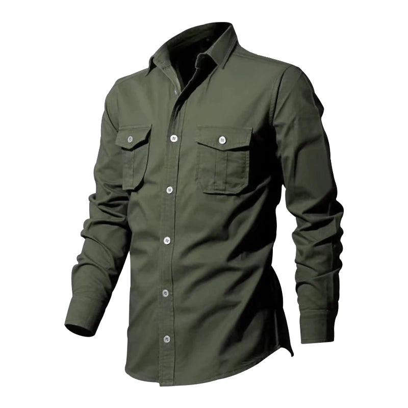 Men's Long Sleeve Shirt, Tiki Retro Solid Color Fitness Wear, Harajuku Street High Quality Fashion Jogging Fitness Autumn Shirt
