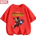 Kids Marvel Iron Man Avengers T-Shirt Boys Girls Summer Casual Tees 2026 New Anime Clothes