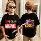 Kids Summer Cute Spider-Man Print Children's Short-Sleeved T-Shirt for Girls Boys 100% Cotton - Fashionable Short Sleeve