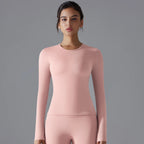 Yoga Shirts For Women Long Sleeve Winter Fitness Running Gym Clothes Workout Dry Fit Breathable High Elastic Sports Top