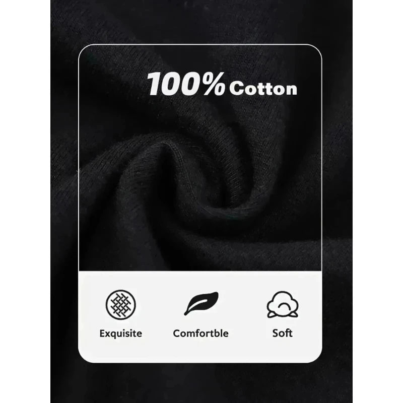 Plus Size Ladies' 100% Cotton T-Shirt Set Comfortable Casual T-Shirts, Colors Include Navy Blue White Black Beige