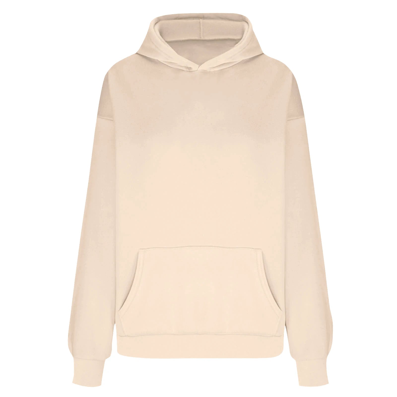 Plus Size Hooded Sweatshirt for Women Fall Fashion Casual Solid Color Pocket Hoodies Women's Clothing Street Hip Hop Hoody