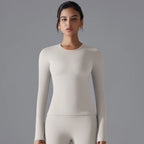 Yoga Shirts For Women Long Sleeve Winter Fitness Running Gym Clothes Workout Dry Fit Breathable High Elastic Sports Top