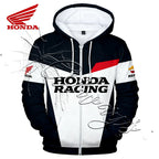 2026 New Autumn and Winter Fashion Design Motorcycle Suit Honda Racing Enthusiast Outdoor Sports Hooded Jacket Zipper Sweatshirt
