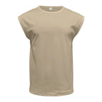 Amazon cross-border American summer new vest men's loose youth casual solid color thin shoulder T-shirt for men