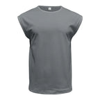 Amazon cross-border American summer new vest men's loose youth casual solid color thin shoulder T-shirt for men