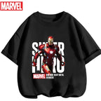 Kids Marvel Iron Man Avengers T-Shirt Boys Girls Summer Casual Tees 2026 New Anime Clothes