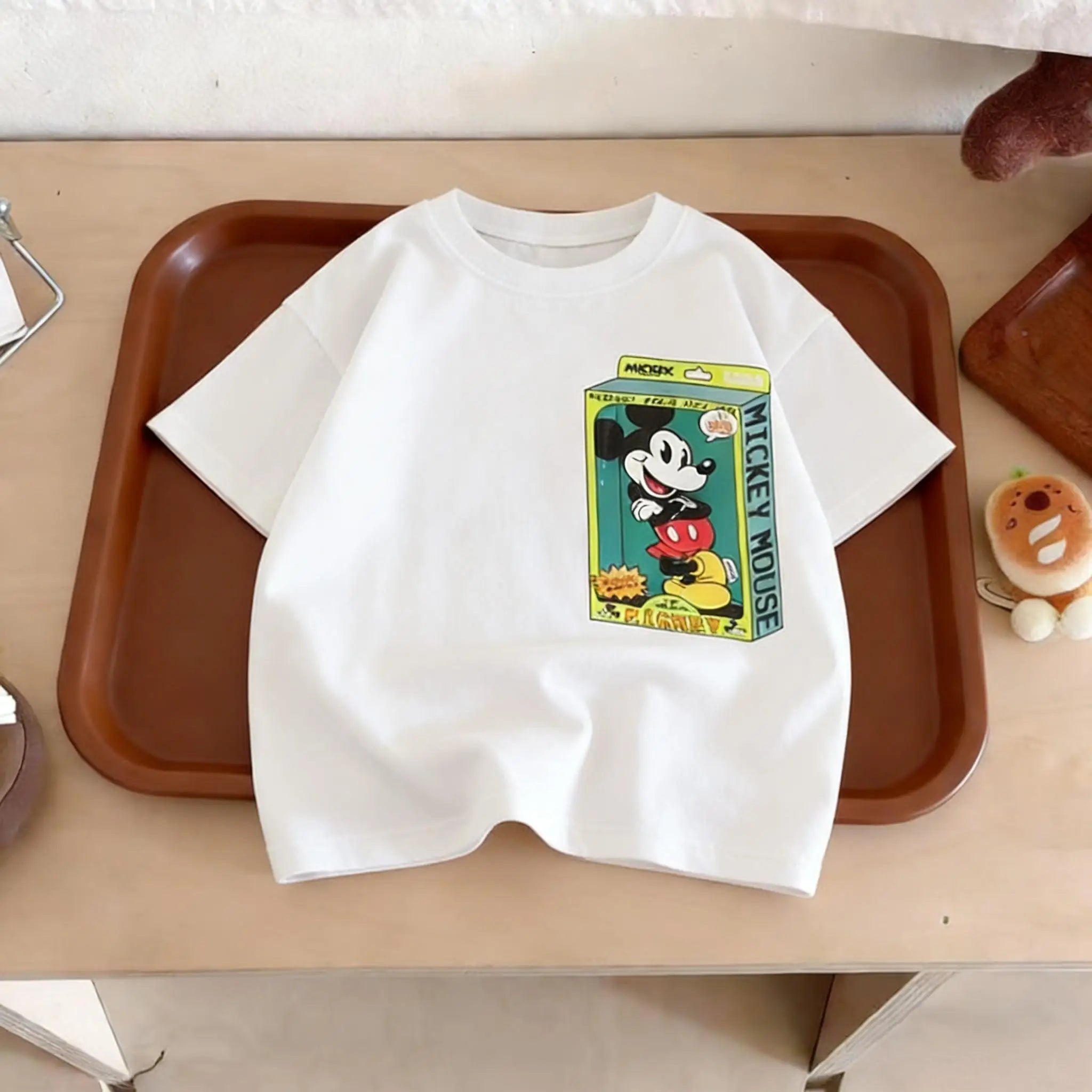 Disney Donald Duck T-shirt Summer Kids Clothing Printed Cartoon Short Sleeve Tops Popular Design Baby Boys T Shirts Crewneck