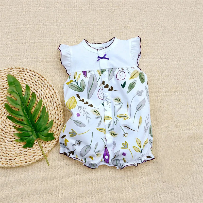 3-18 Month baby Summer clothes rompers girls overalls short Sleeve bodysuit cotton baby clothing jumpsuit newborn Girl onesies