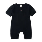 Summer Newborn Baby Romper Soild Color Baby Clothes Girl Rompers Cotton Short Sleeve O-neck Infant Boys Romper 0-24 Months