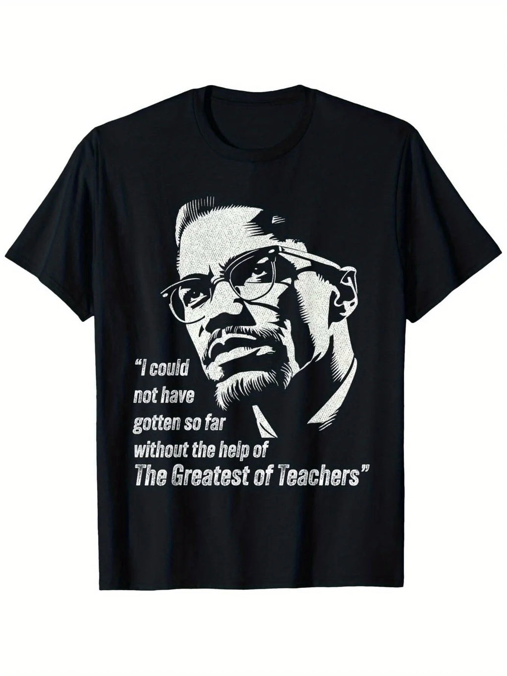Malcolm X Inspirational T-Shirt - 100% Cotton, Men's All-Season Crew Neck Tee