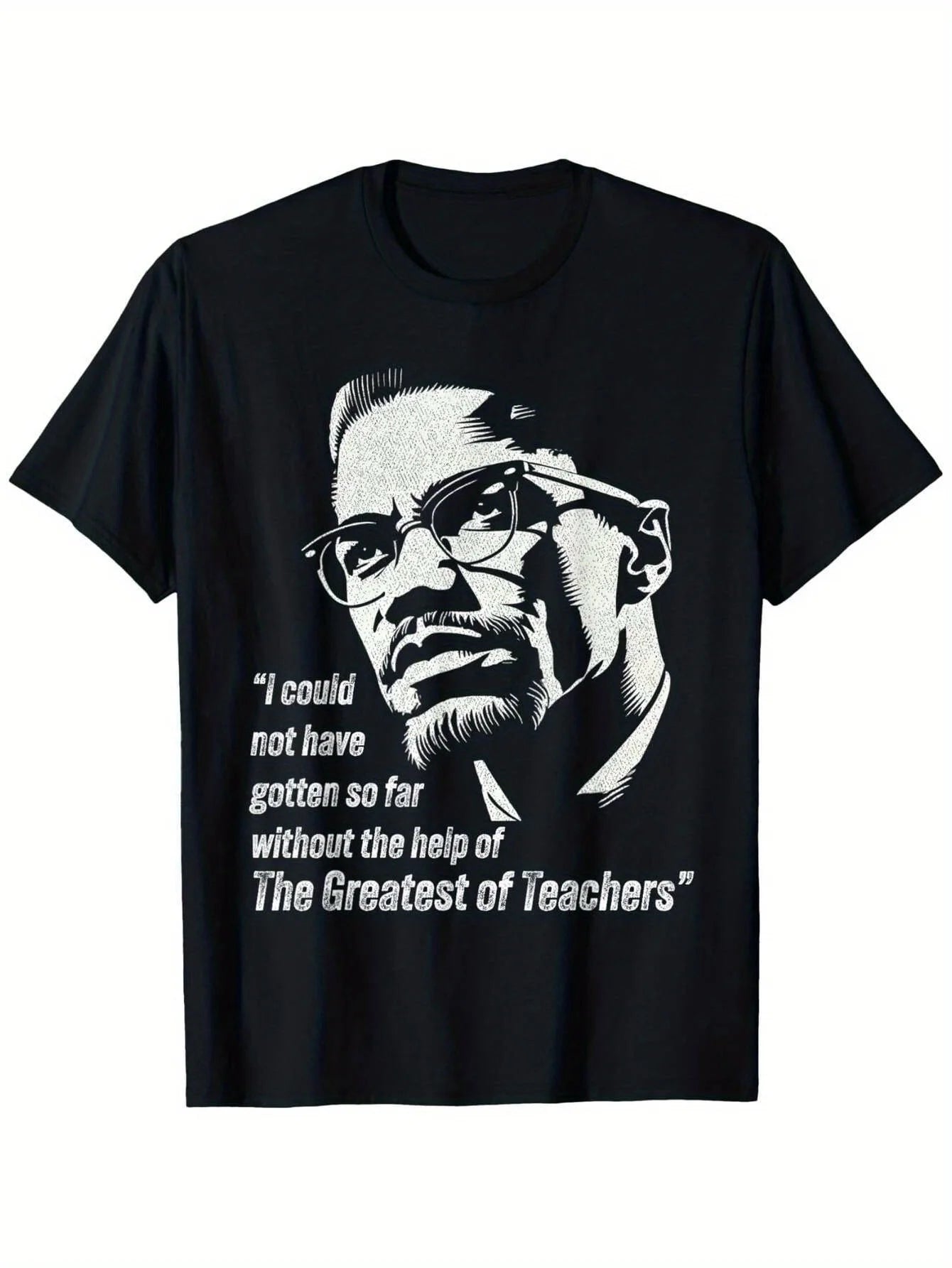Malcolm X Inspirational T-Shirt - 100% Cotton, Men's All-Season Crew Neck Tee
