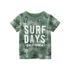 2 3 4 5 7 9 Years Summer Baby Boys Short Sleeve T-shirt Children Kids Cotton Cartoon Tops For Little Boys KF1022