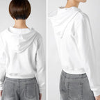 2026 hoodie female student loose spring and autumn with hat solid color simple hooded top jacket
