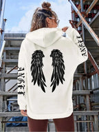 Beautiful Angel Wings Women's Hoodie Warm and Comfortable Casual Hoodie Fashion Classic Street Outdoor Sports Hoodie Loose