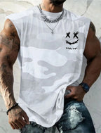 Men's Tank Top Sleeveless T-Shirt Pattern Print Summer Sports Running Gym Designer Casual Muscle Sleeveless Clothing 3D Printed