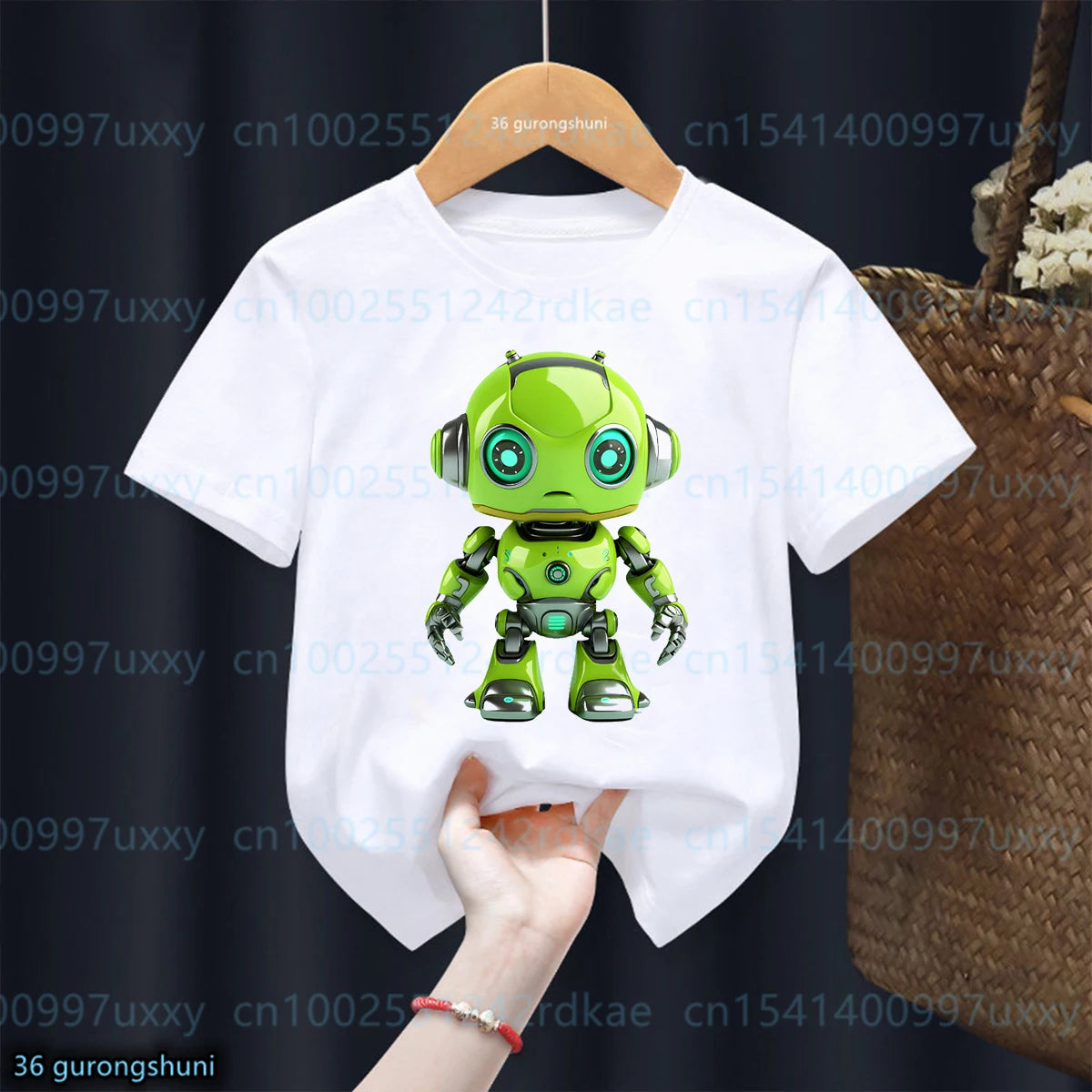 New Boys T-shirt Cool Robot Print Tshirt Fashiona Trendy Boys Clothing Cute Baby Tshirt Summer O-Neck boys Top 1-15 yeas old