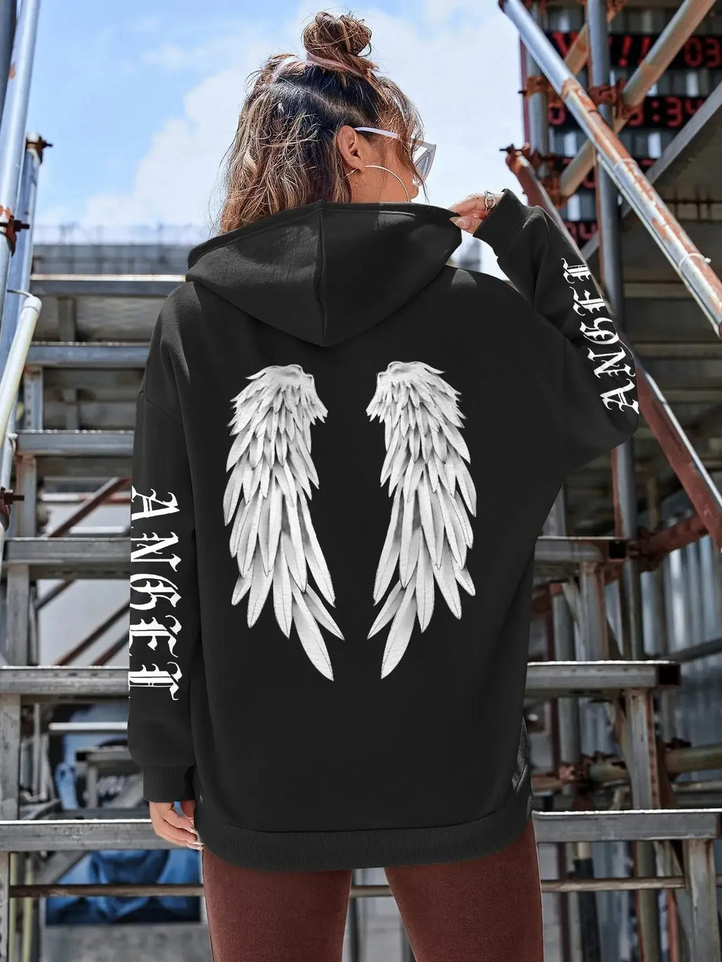 Beautiful Angel Wings Women's Hoodie Warm and Comfortable Casual Hoodie Fashion Classic Street Outdoor Sports Hoodie Loose