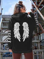 Beautiful Angel Wings Women's Hoodie Warm and Comfortable Casual Hoodie Fashion Classic Street Outdoor Sports Hoodie Loose