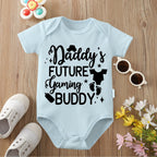Daddy's Future Gaming Buddy Print Cloths Pure Cotton Comfortable Onesie Bodysuit for Baby Jumpsuit for 0 To 12 Months Newborn
