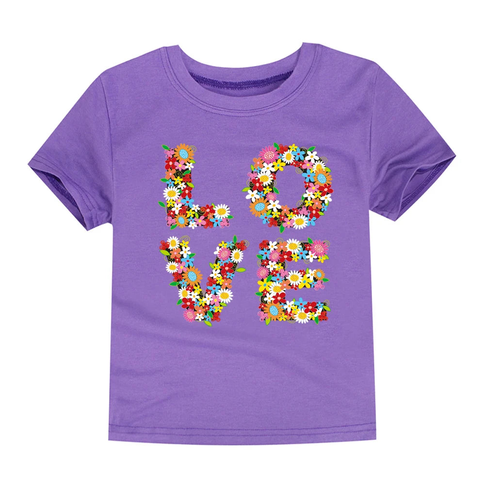 Girls Clothes 2 to 3 4 5 6 7 8 9 10 11 12 13 14 Years 100% Cotton 2024 Summer T Shirts Yellow Butterfly Floral Tee Shirt Tops