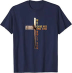 Easter Cross He Is Risen Jesus Christian Men Women T-Shirt Christian Cross Bible John 3:16 Reflection 0L3Q48 Saying Tee Novelty