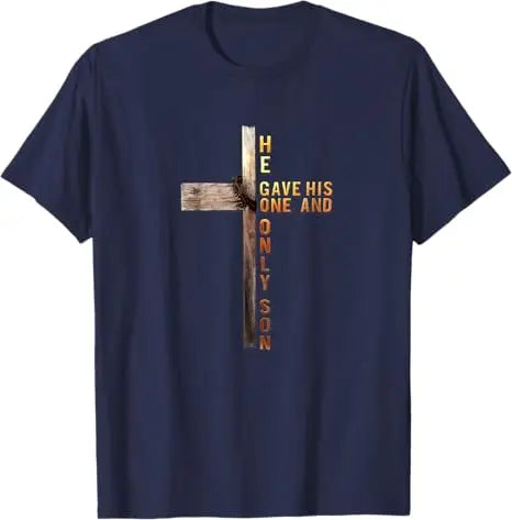 Easter Cross He Is Risen Jesus Christian Men Women T-Shirt Christian Cross Bible John 3:16 Reflection 0L3Q48 Saying Tee Novelty