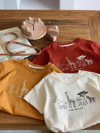 1 2 3 4 5years Kids Clothing Summer T-shirt Tops O-neck Casual Loose Baby Girl Boy Short Sleeve Tees Children's Clothes Tshirts