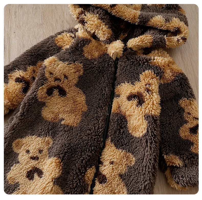 Autumn and Winter 0-18 Months Newborn Knitted Romper Baby Boy Girl Clothes bear Warmth Onesie Lovely Comfortable Hats Hipster