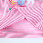 Jumping Meters 2-7T Striped Unicorn Cotton Girls T Shirts Summer Children's Clothes Short Sleeve Kids Tees Tops Baby Costume