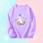 Toddlers Autumn T-shirts For Girl Long Sleeve Cute Tee Shirts Biggirl Casual T-shirts Little Girl Cotton Spring T-shirts