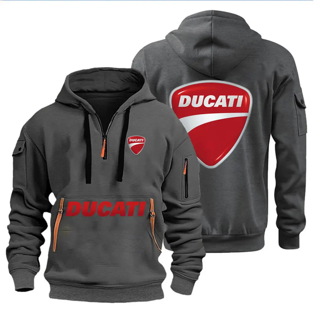 Ducati men's hooded sweatshirt spring autumn outdoor sportswear fashionable casual motorcycle enthusiasts loose men's clothing