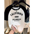 Women's California Graphic T-Shirt with Heart Design EST 1776 LOS ANGELES United States Print Casual T Shirt Graphic Y2k tshirt