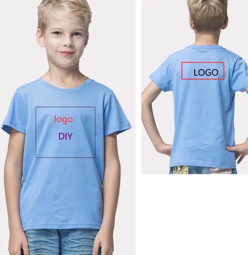Summer's New Stylish and Fashionable Short-sleeved T-shirts for Boys and Girls, Round-neck Short-sleeved Children's Clothing