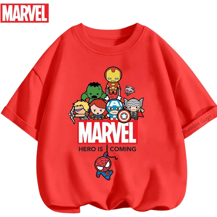 Boys Spiderman Clothes Girls Spider-Man Graphic T-Shirt Ages 3-14 Summer Marvel Kids Casual Tops