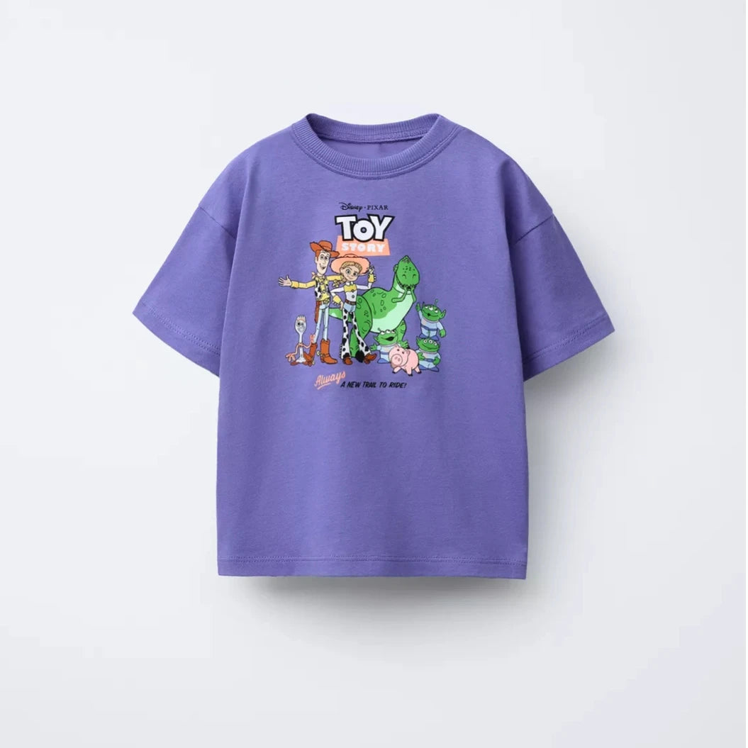 Cartoon Toy T-shirt Boys Clothing Disney New Summer Wear Short Sleeve Round Neck Bottoming Shirt Babies Fashion Casual Tees