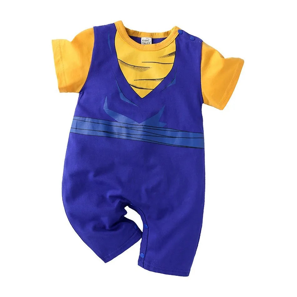 0-2 Years Baby Boy and Girl Romper Newborn Summer Short-sleeved Jumpsuit Baby Anime Cartoon Cotton Cosplay Costume