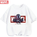 Summer Boys Girls Hulk T-Shirt 3-14 Years Marvel Super Hero Kids Spiderman Breathable Short Sleeve Avengers Soft Tee